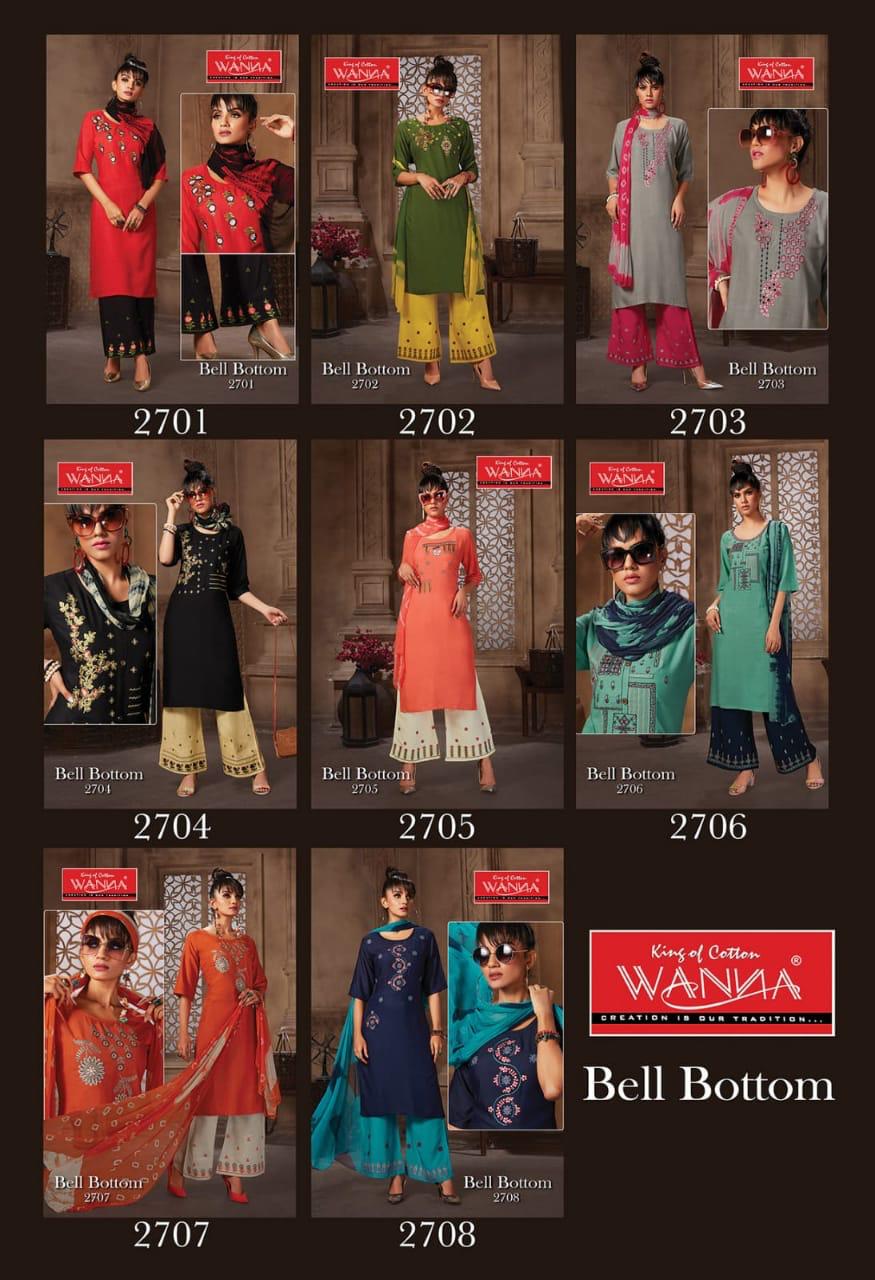 Wanna Bell Bottom Ethnic Wear Rayon Ethnic Wear Ready Made Collection
